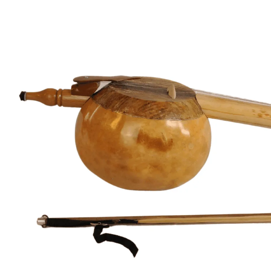 Traditional Turkish Kabak Kemane bowed fiddle – body detail