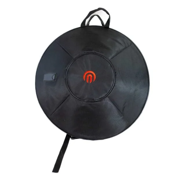 a black bag with a red logo, Handpan bag