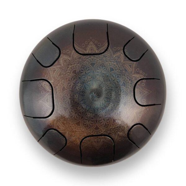 Steel Tongue Drum 8 Notes – Bronze Mandala (D Kurd)