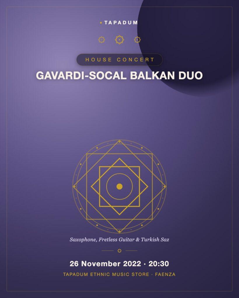 Gavardi-Socal Balkan Duo at Tapadum: Saxophone, Fretless Guitar, and Turkish Saz