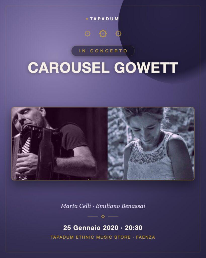 Carousel Gowett: Arpa Celtica, Fisarmonica e Bal-Folk al Tapadum