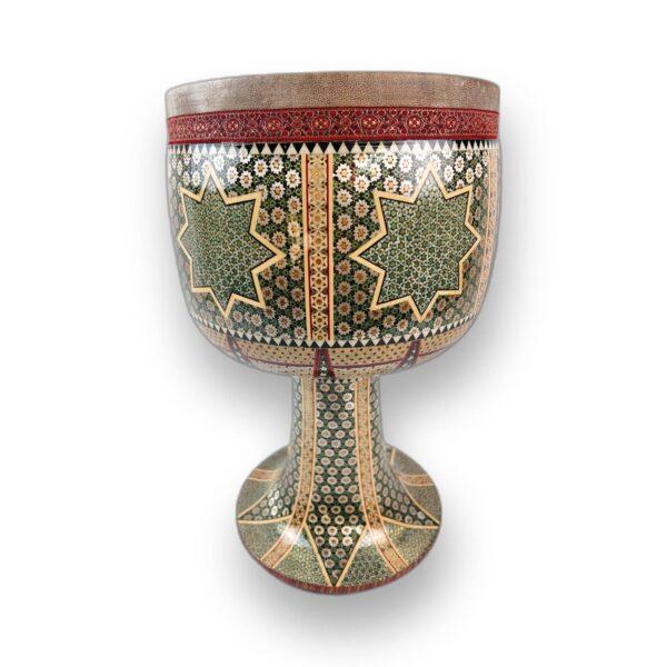 Khatam Tombak: Hand-Inlaid Walnut Persian Zarb (Ghamar)