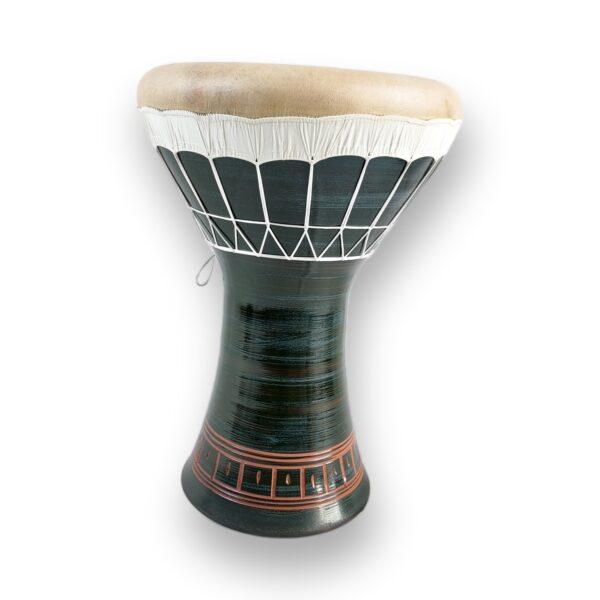 Clay Bass Darbuka (Dohola) – natural clay body with goatskin head