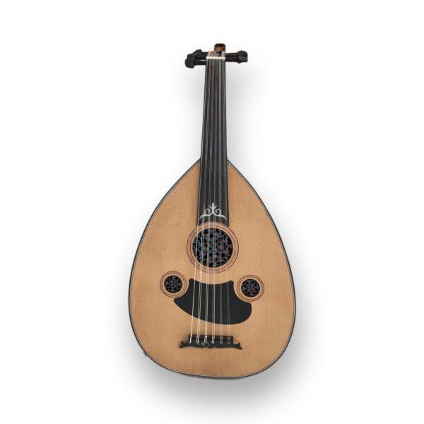 Turkish Oud Smyrna – cedar soundboard and mahogany walnut bowl, full front view