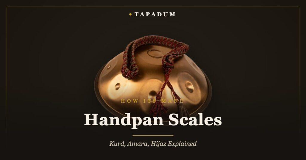 Handpan with mallet – hammer-tuned steel note fields defining a scale