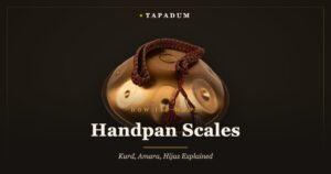 Handpan with mallet – hammer-tuned steel note fields defining a scale