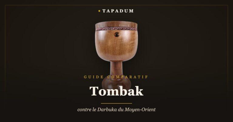 Tombak persan en noyer – comparé au darbuka du Moyen-Orient