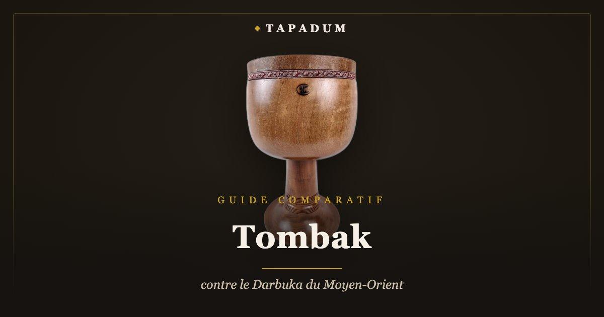 Tombak persan en noyer – comparé au darbuka du Moyen-Orient