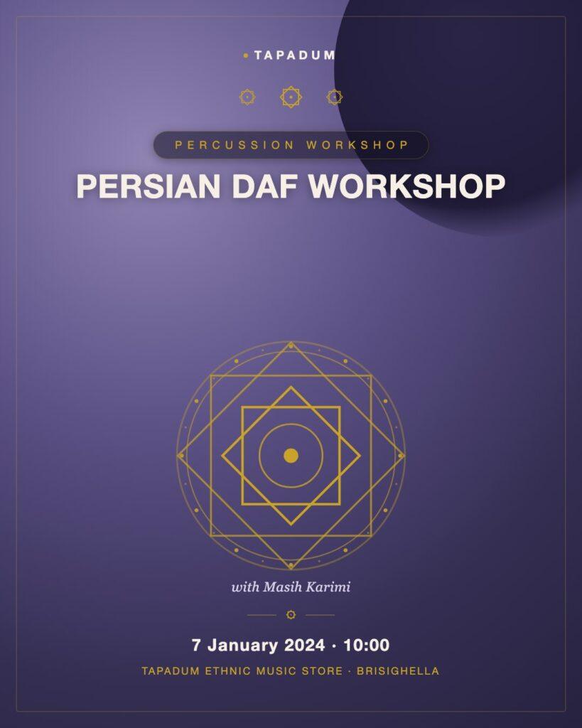 Persian Daf Workshop with Masih Karimi at Tapadum