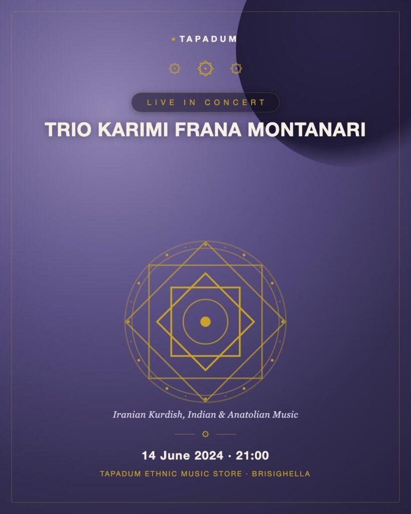 Trio Karimi Frana Montanari Returns to Tapadum Ethnic Music Store