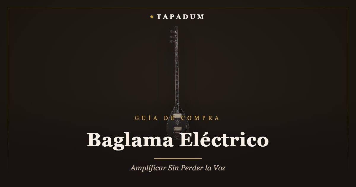 Baglama eléctrico – saz de cuerpo sólido con pastillas integradas para amplificación en el escenario