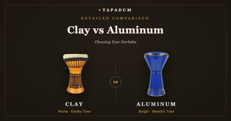 Clay darbuka vs aluminum darbuka — comparing goblet drum tones and materials