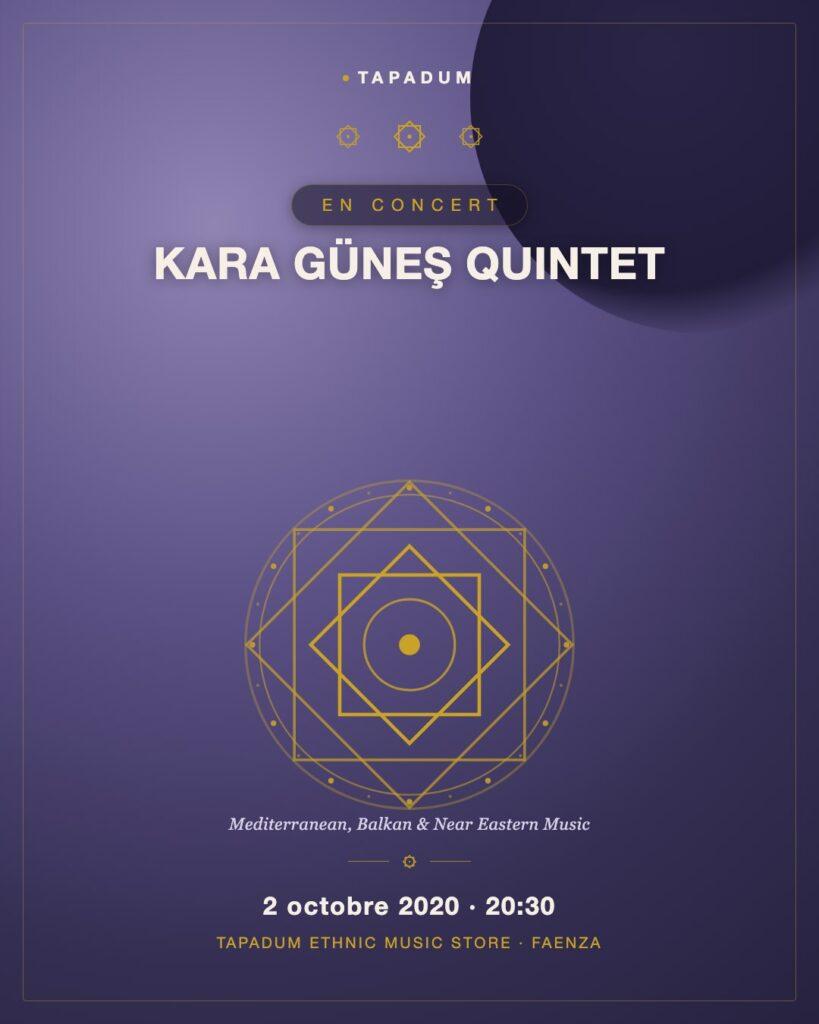 Kara Güneş Quintet : Musique Méditerranéenne, Balkanique et du Proche-Orient en Direct