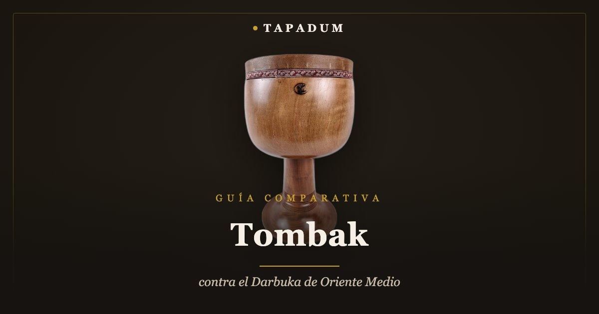 Tombak persa de nogal – comparado con el darbuka de Oriente Medio