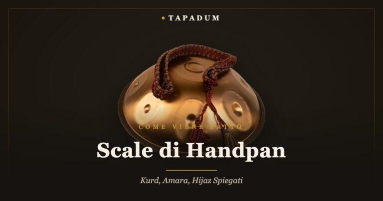 Handpan con corda – accordato a martello, campi di note in acciaio che definiscono una scala