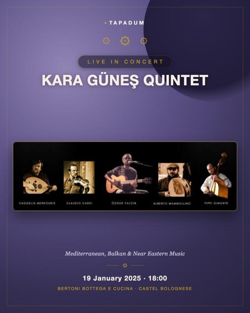 Kara Güneş Quintet & Jam Session at Bertoni Bottega e Cucina