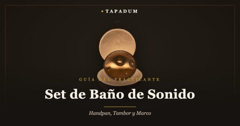 Handpan en su estuche de viaje – instrumento de capa melódica para un set de baño de sonido