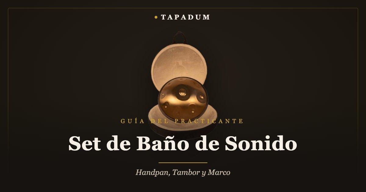 Handpan en su estuche de viaje – instrumento de capa melódica para un set de baño de sonido