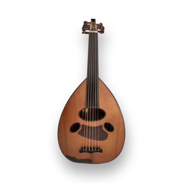 Wenge Arabic oud – cedar top and diagonal three-hole rosette