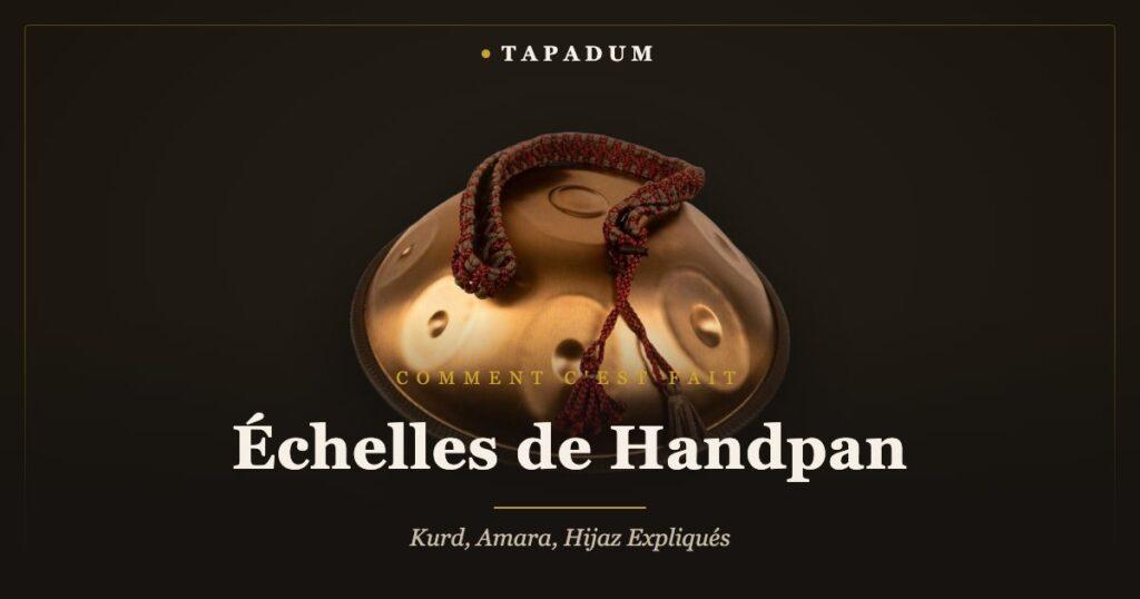 Handpan avec cordon – accordé au marteau, champs de notes en acier définissant une échelle