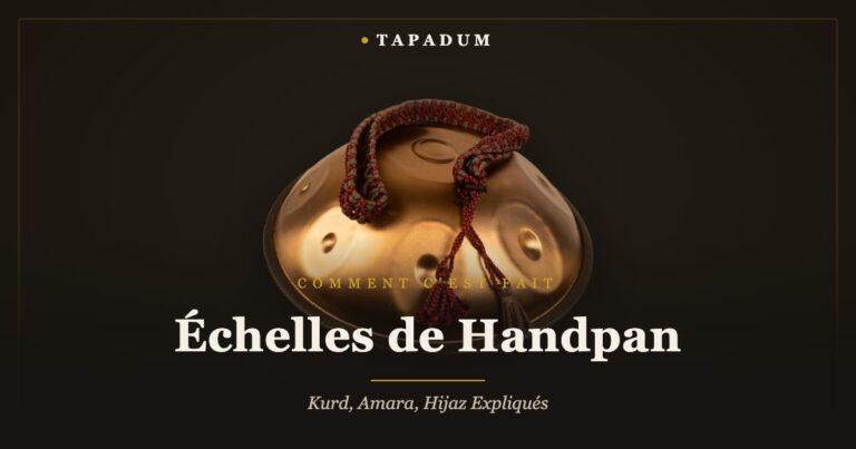 Handpan avec cordon – accordé au marteau, champs de notes en acier définissant une échelle