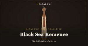 Black Sea kemence with bow – single-block Karadeniz folk fiddle used to lead horon dance music