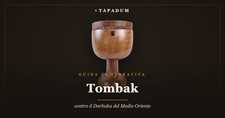 Tombak persiano in noce – confrontato con il darbuka del Medio Oriente