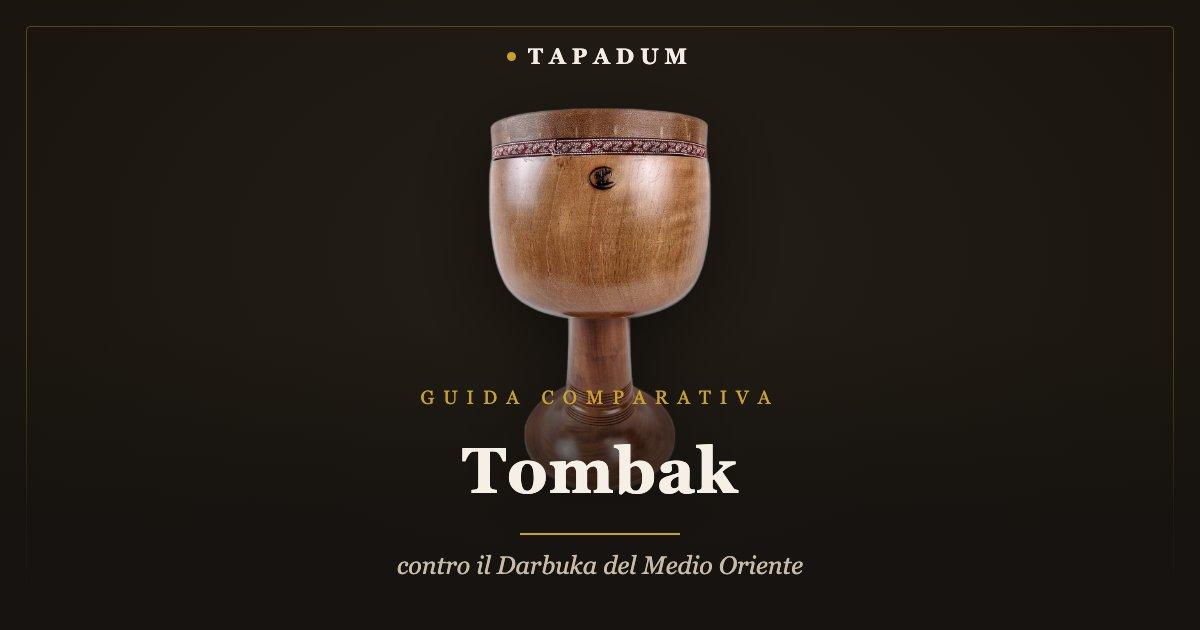 Tombak persiano in noce – confrontato con il darbuka del Medio Oriente