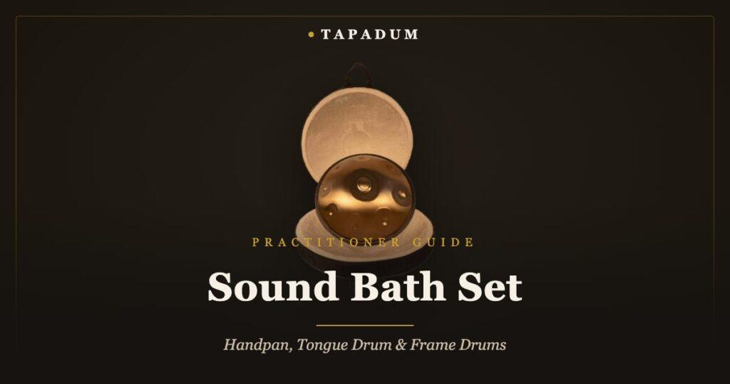 Handpan in its travel case – melodic layer instrument for a sound bath practitioner's set
