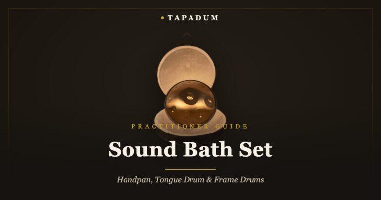 Handpan in its travel case – melodic layer instrument for a sound bath practitioner's set