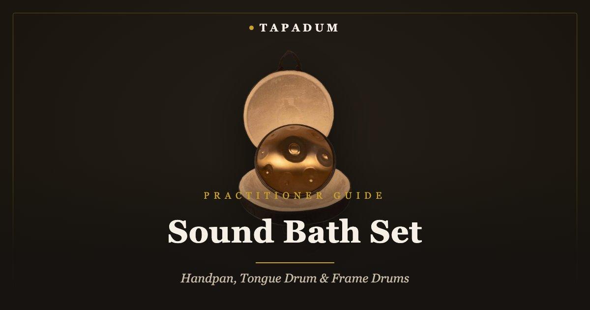 Handpan in its travel case – melodic layer instrument for a sound bath practitioner's set