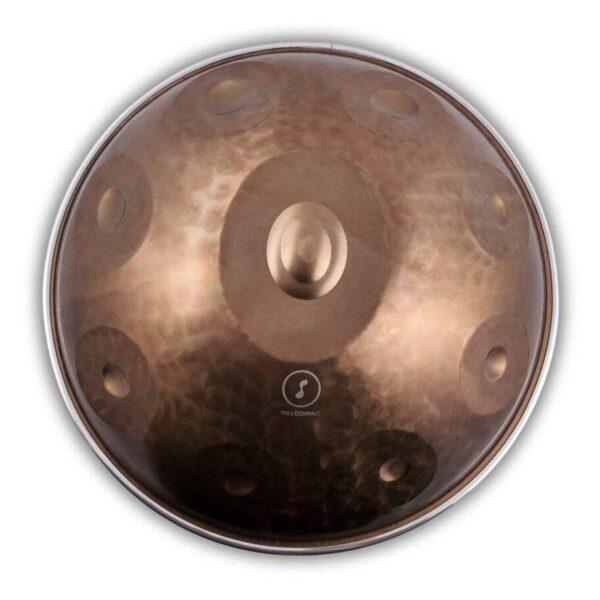 Handpan Melody 9 Notes D Minor – professional handpan, polished copper finish